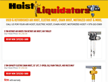 Tablet Screenshot of hoistliquidators.com